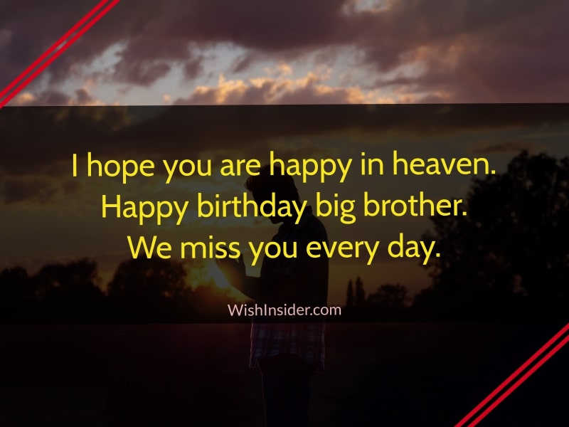 happy birthday in heaven brother 