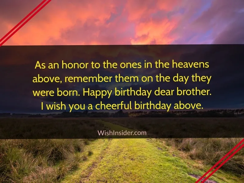 Happy Birthday Quotes For A Heaven Brother