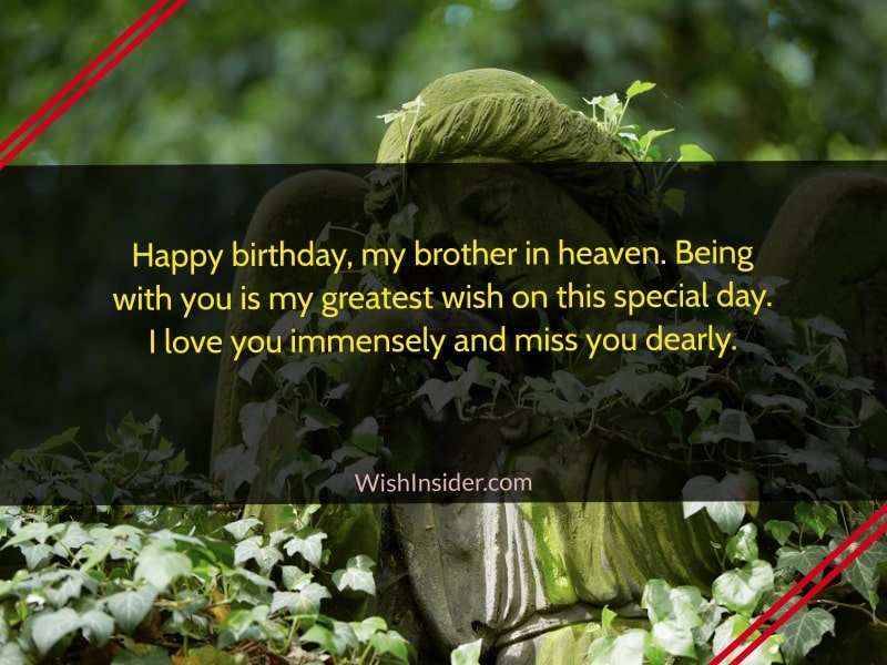 birthday messages for my brother in heaven 