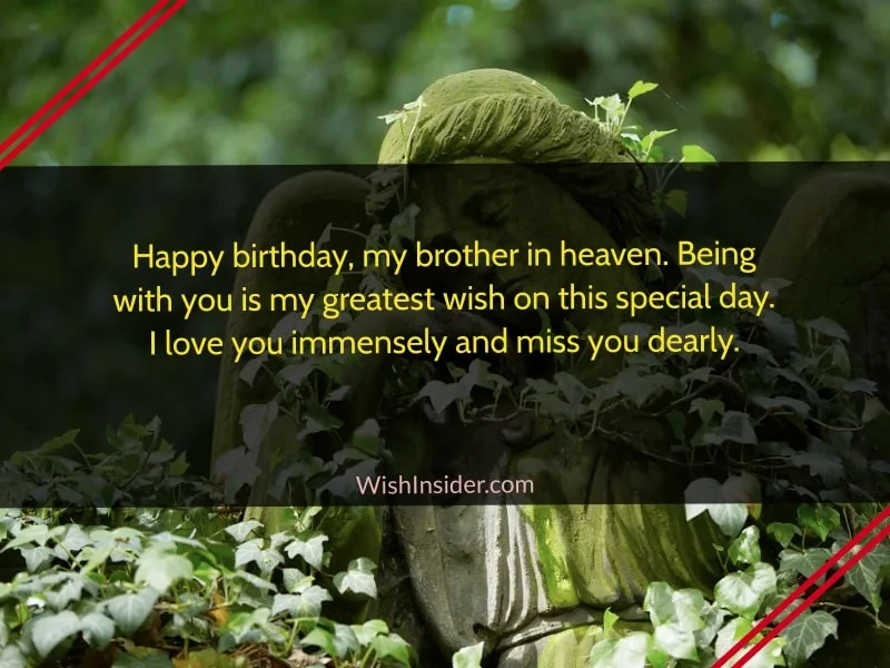 birthday messages for my brother in heaven 
