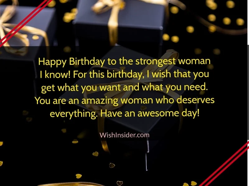 Happy Birthday Strong Woman