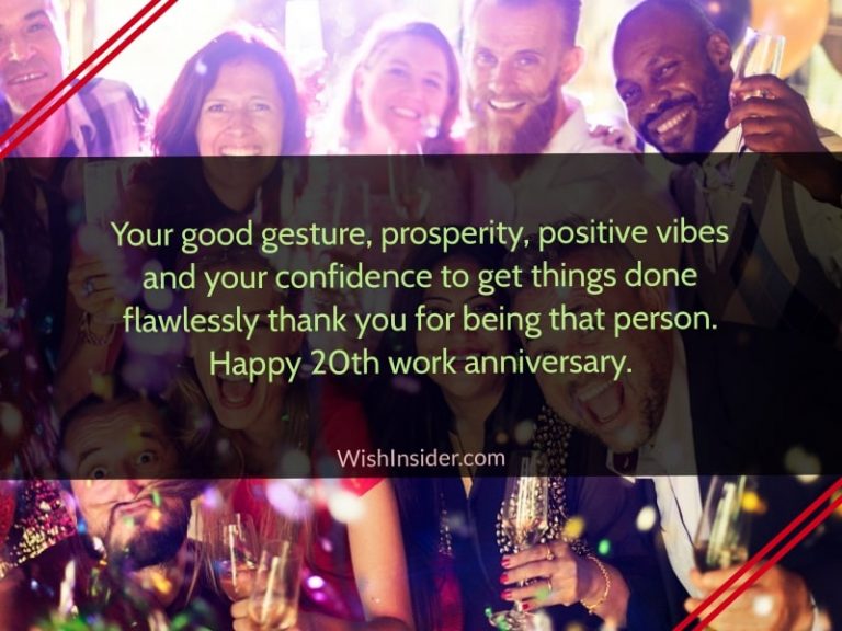 Happy 20th Work Anniversary Wishes and Quotes – Wish Insider