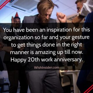 happy working 20th anniversary quotes