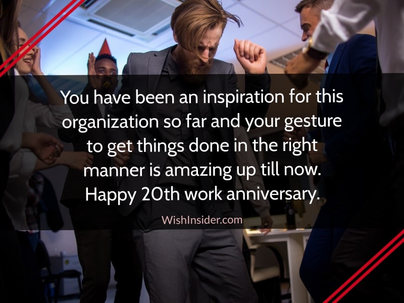 happy working 20th anniversary Quotes