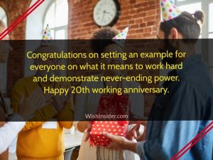 Happy 20th Work Anniversary Wishes and Quotes – Wish Insider