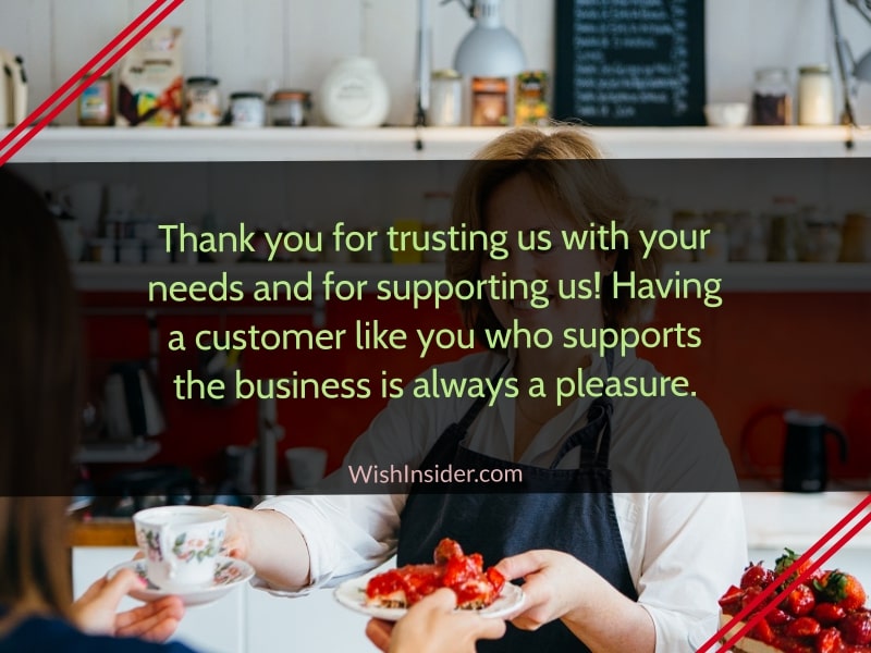 thank you notes for customers