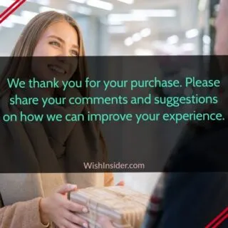 thank you notes for customers