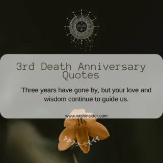 quotes for third death anniversary